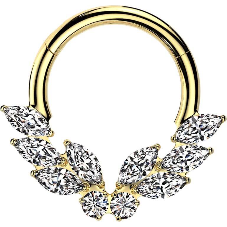 Titanium Ring butterfly marquise cut zirconia Segment - Image 4