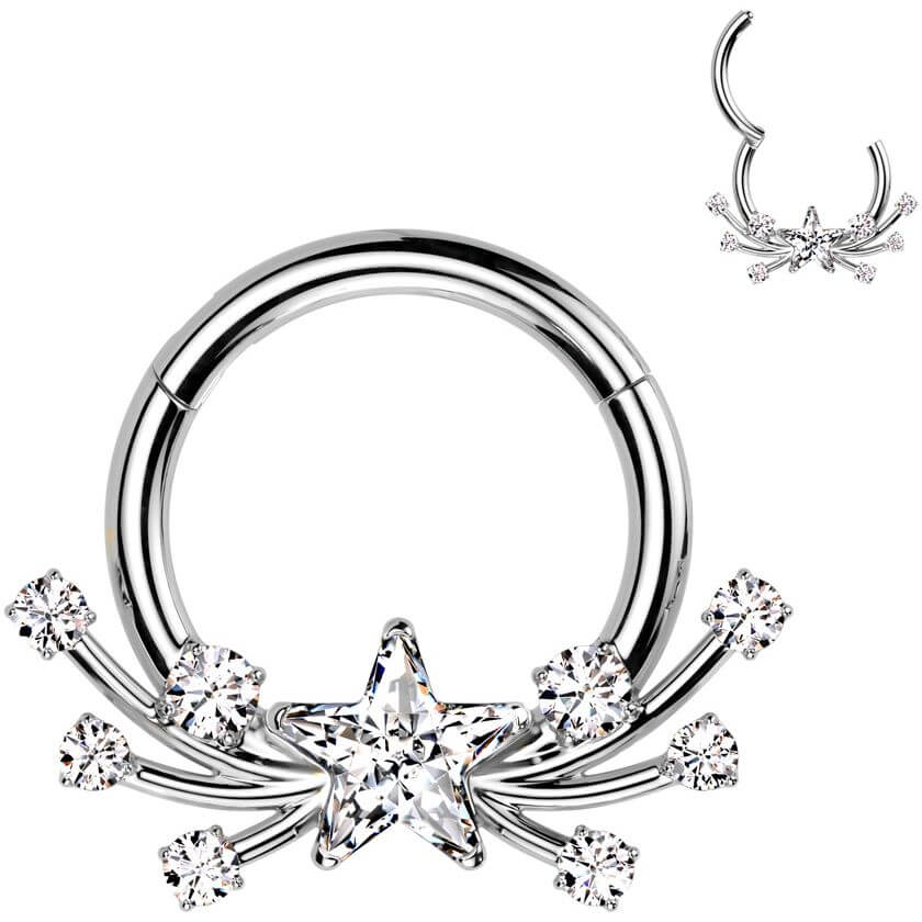 Titanium Ring star zirconia Segment - Image 4