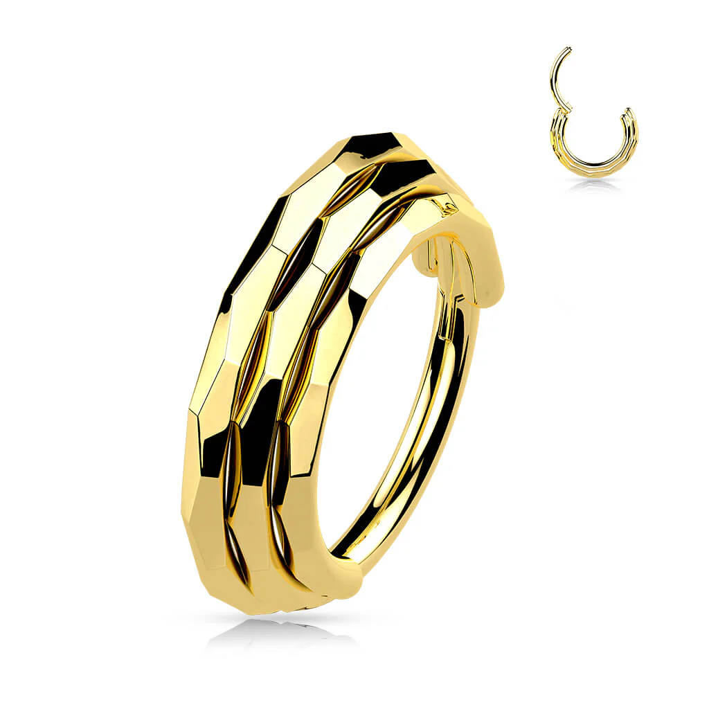 Titanium Ring Triple row Clicker - Image 2