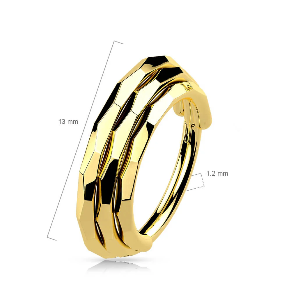 Titanium Ring Triple row Clicker - Image 3