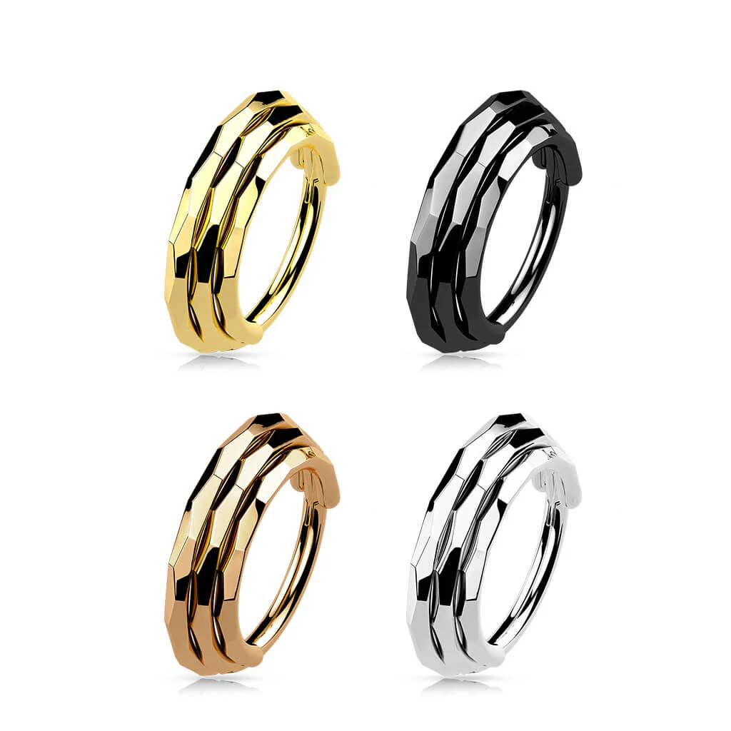 Titanium Ring Triple row Clicker - Image 5