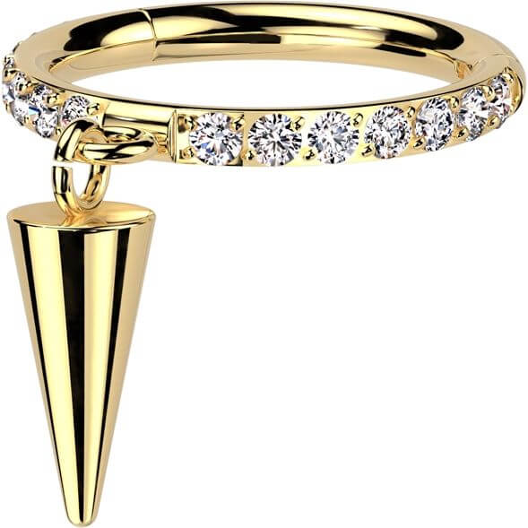 Titanium Ring zirconia pendulum dangle Segment - Image 4