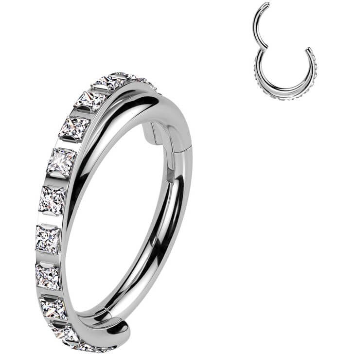 Titanium Ring square zirconias Segment - Image 5