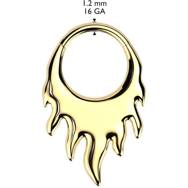 Titanium Ring flames Segment - Image 2