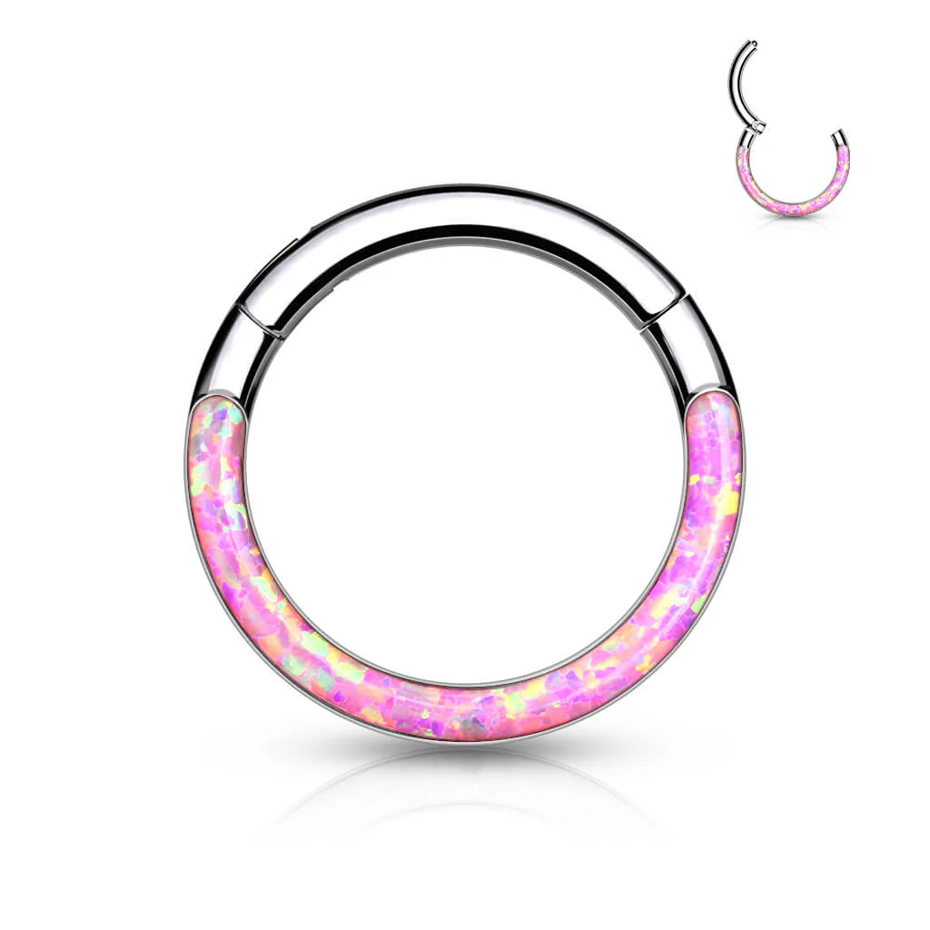 Titanium Ring Opal Clicker - Image 6