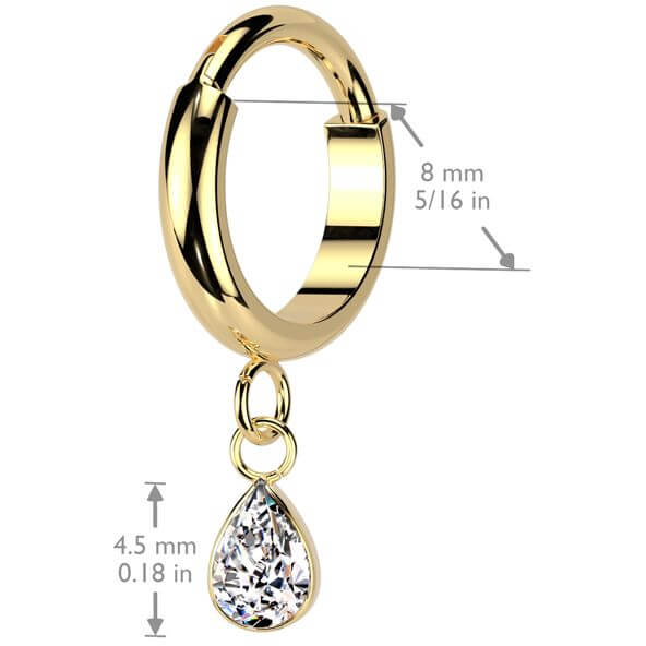 Titanium Ring zirconia dangle Segment - Image 2