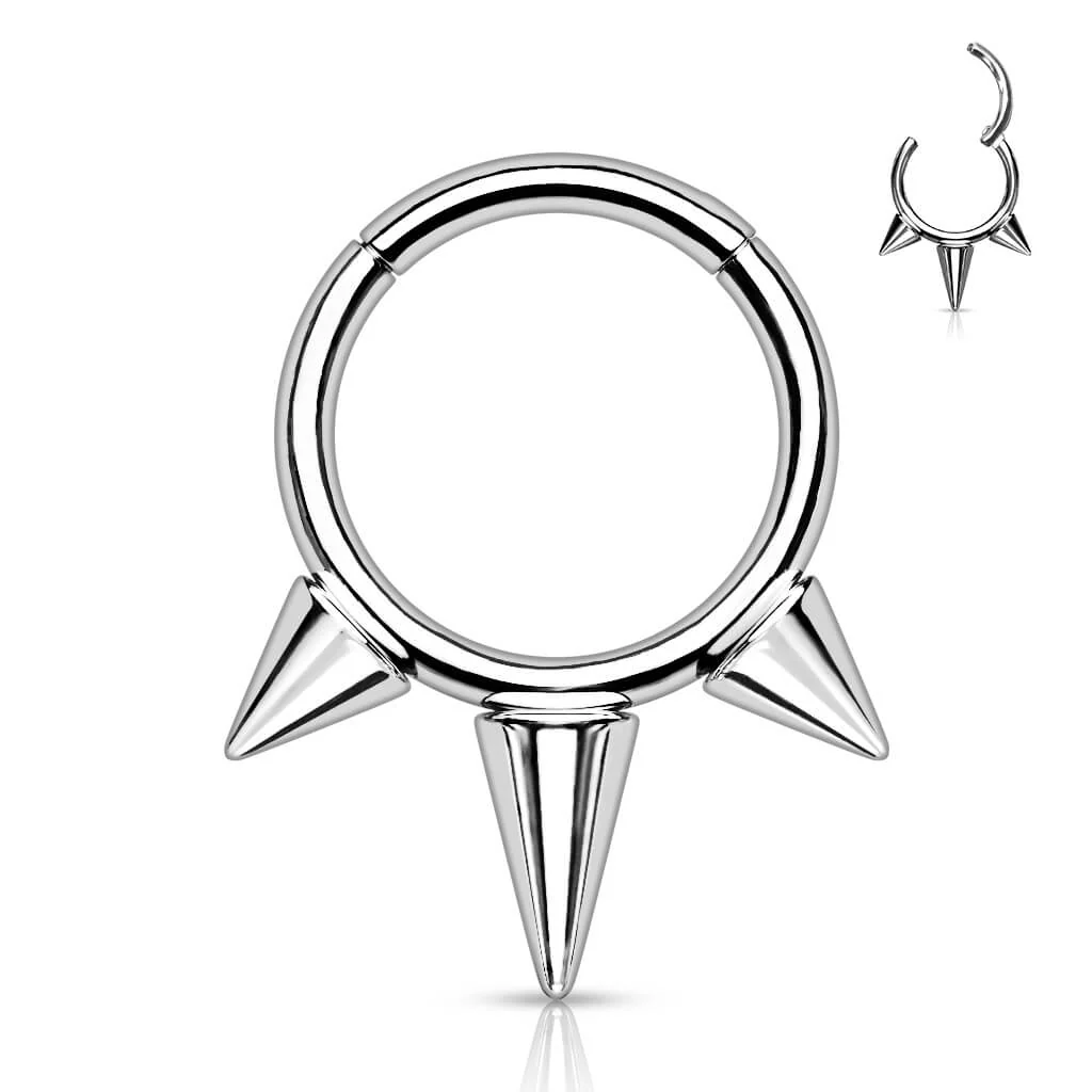 Titanium Ring 3 Spikes Clicker - Image 6