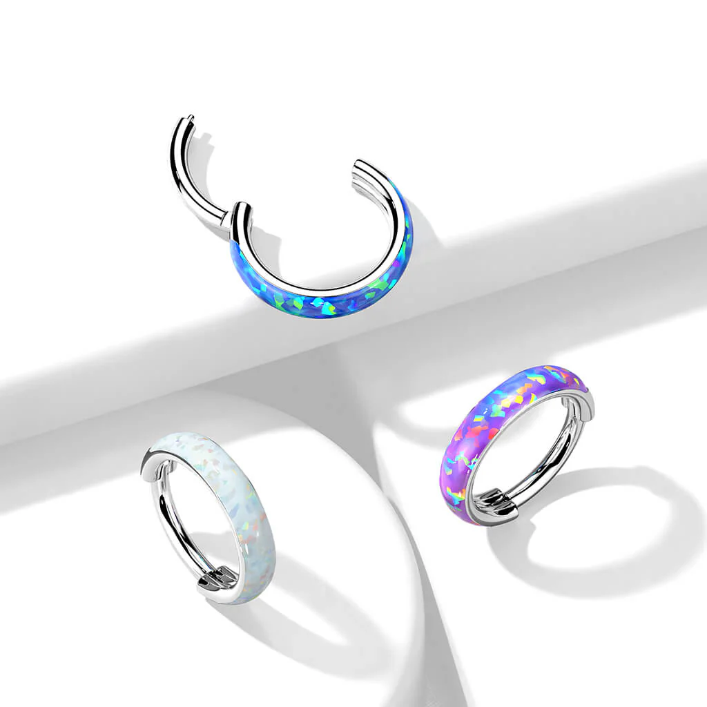 Titanium Ring Opal Clicker - Image 7