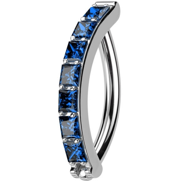 Titanium Ring zirconia pave setting Clicker - Image 4