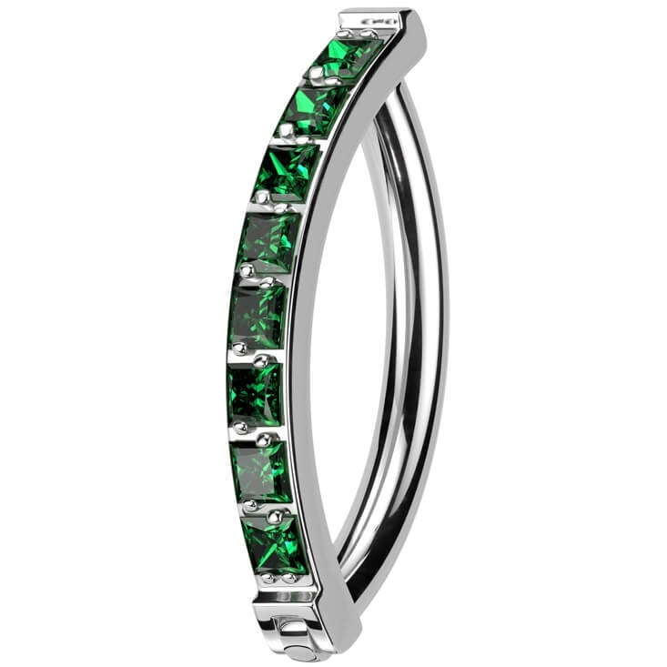 Titanium Ring zirconia pave setting Clicker - Image 5