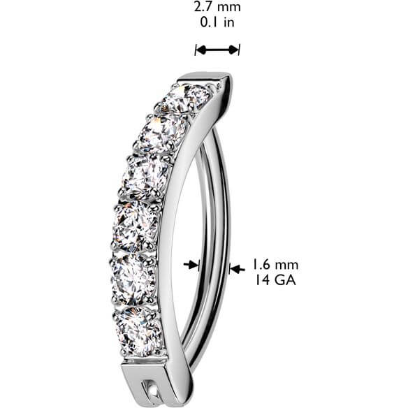 Titanium Belly Button Piercing Zirconias - Image 2