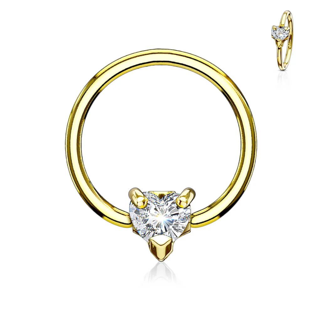 Ring Heart Zirconia Captive Bead - Image 4