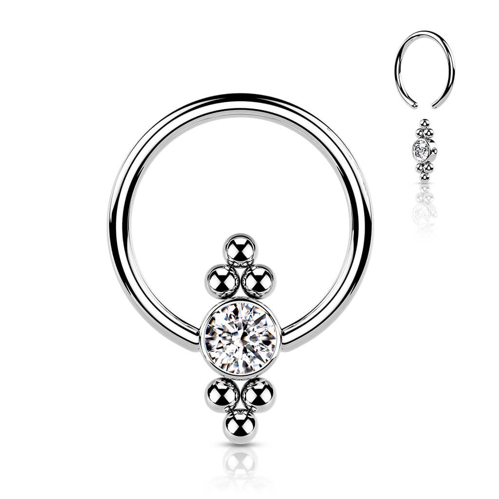 Ring BallFlat Zirconia Captive Bead - Image 2
