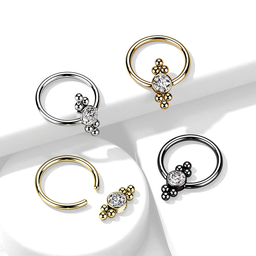 Ring BallFlat Zirconia Captive Bead - Image 5