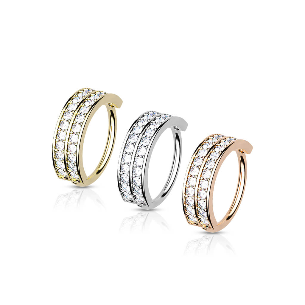 Ring Zirconia Double Line Bendable - Image 3