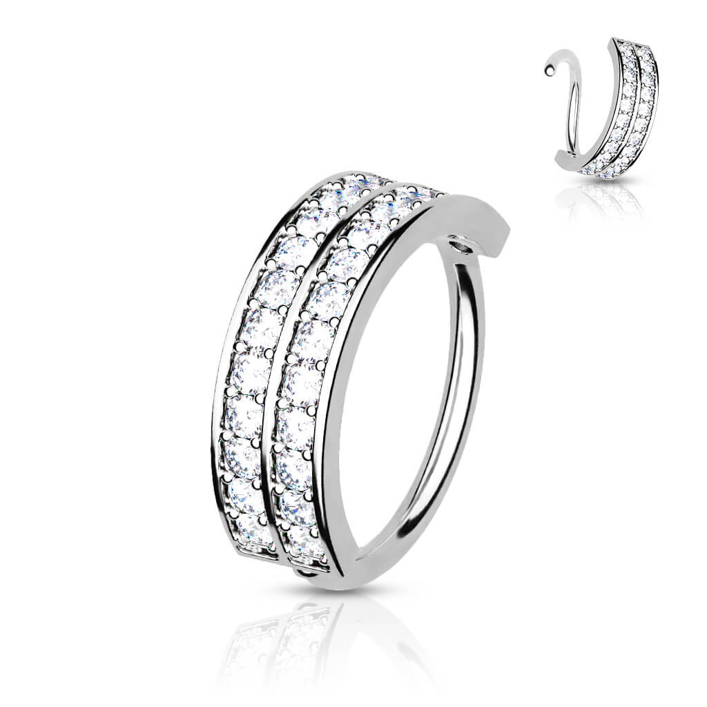 Ring Zirconia Double Line Bendable - Image 4