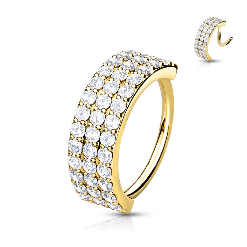 Ring Trible Line Zirconia Bendable - Image 2