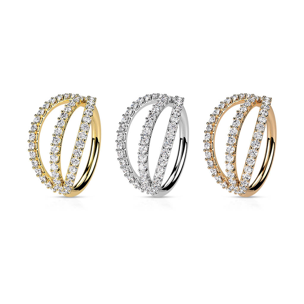 Ring Trible Line Zirconia Bendable - Image 3