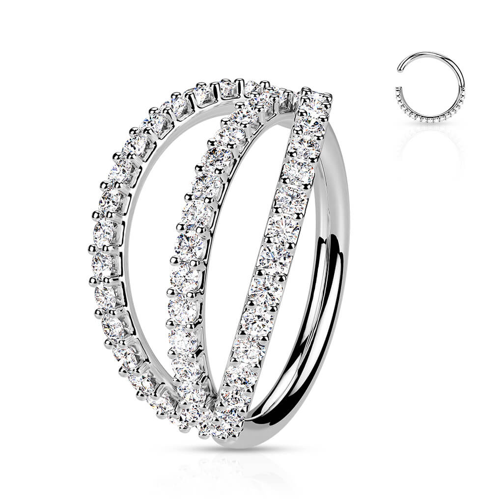 Ring Trible Line Zirconia Bendable - Image 4