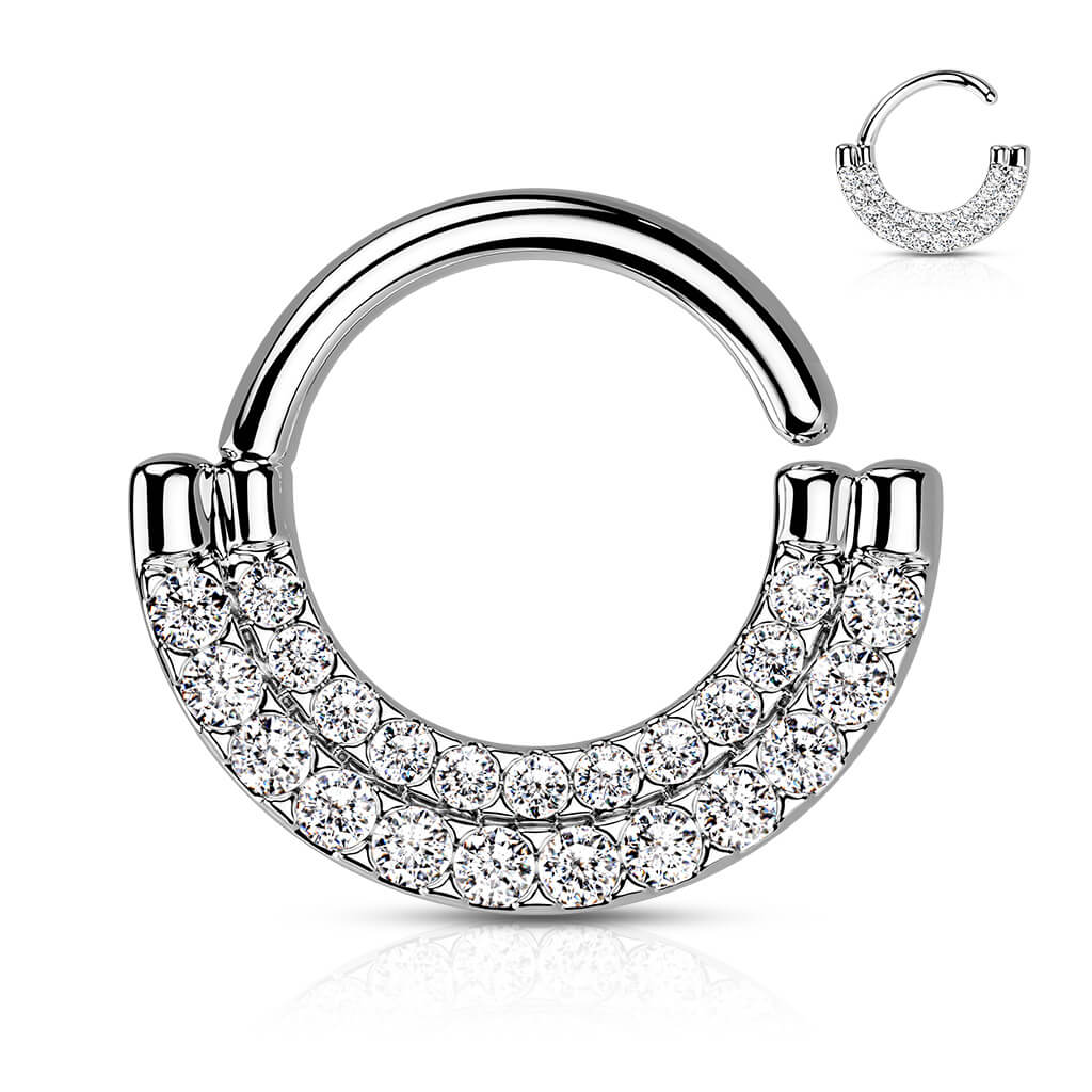 Ring Zirconia Double Line Bendable - Image 4