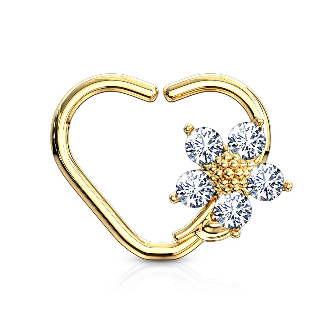 Ring Heart Flower Zirconia Bendable - Image 6