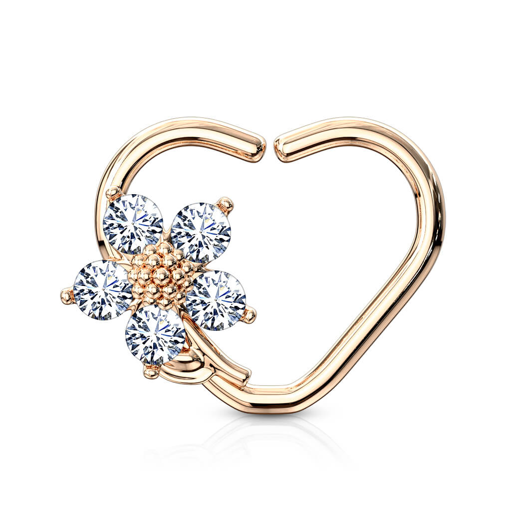 Ring Heart Flower Zirconia Bendable - Image 7