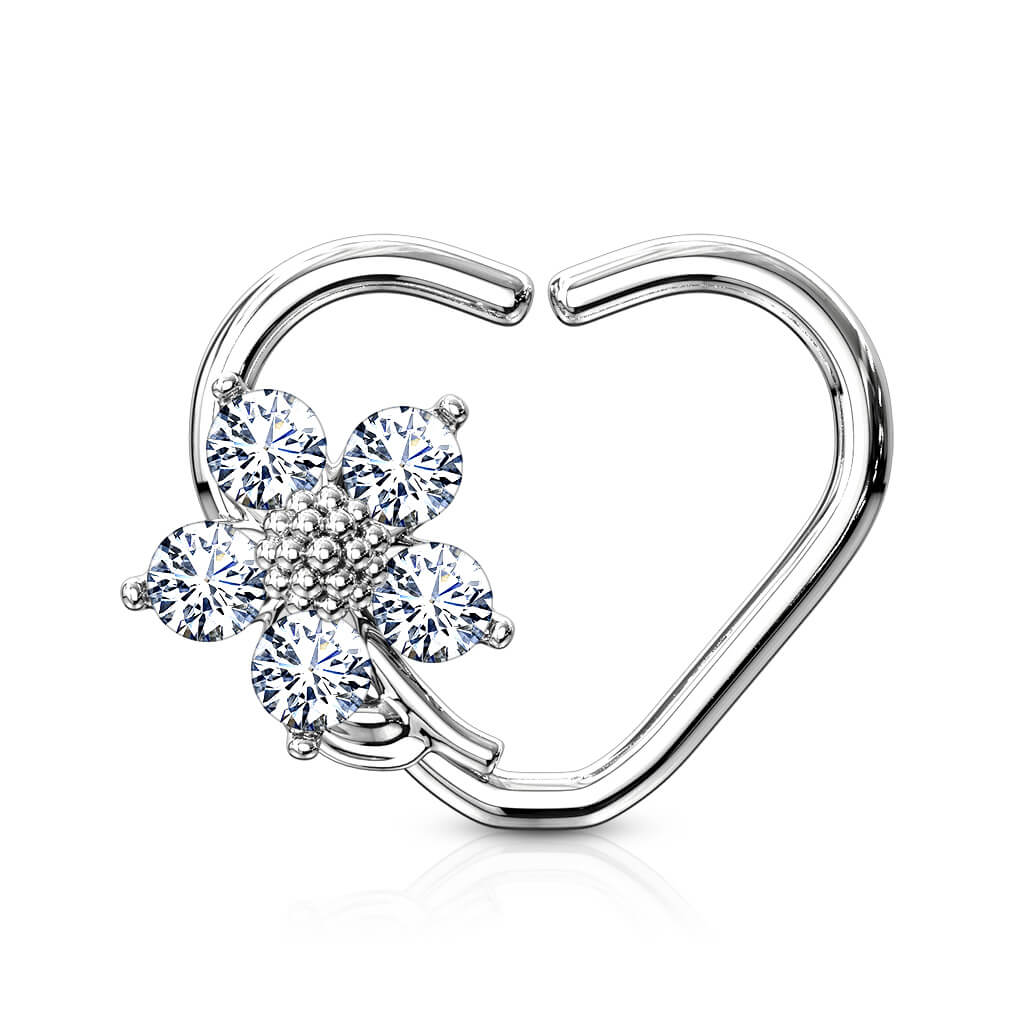 Ring Heart Flower Zirconia Bendable - Image 8