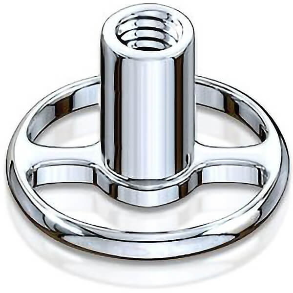 Titanium dermal anchor round base 2 holes with 3 different post rises