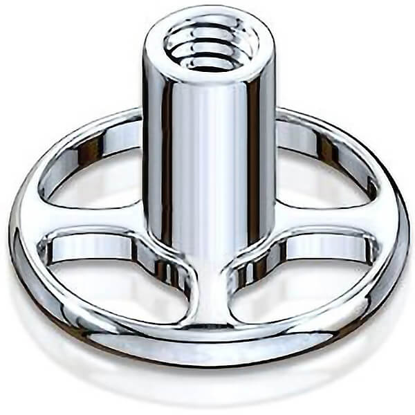Titanium dermal anchor round base 4 holes with 3 different post rises