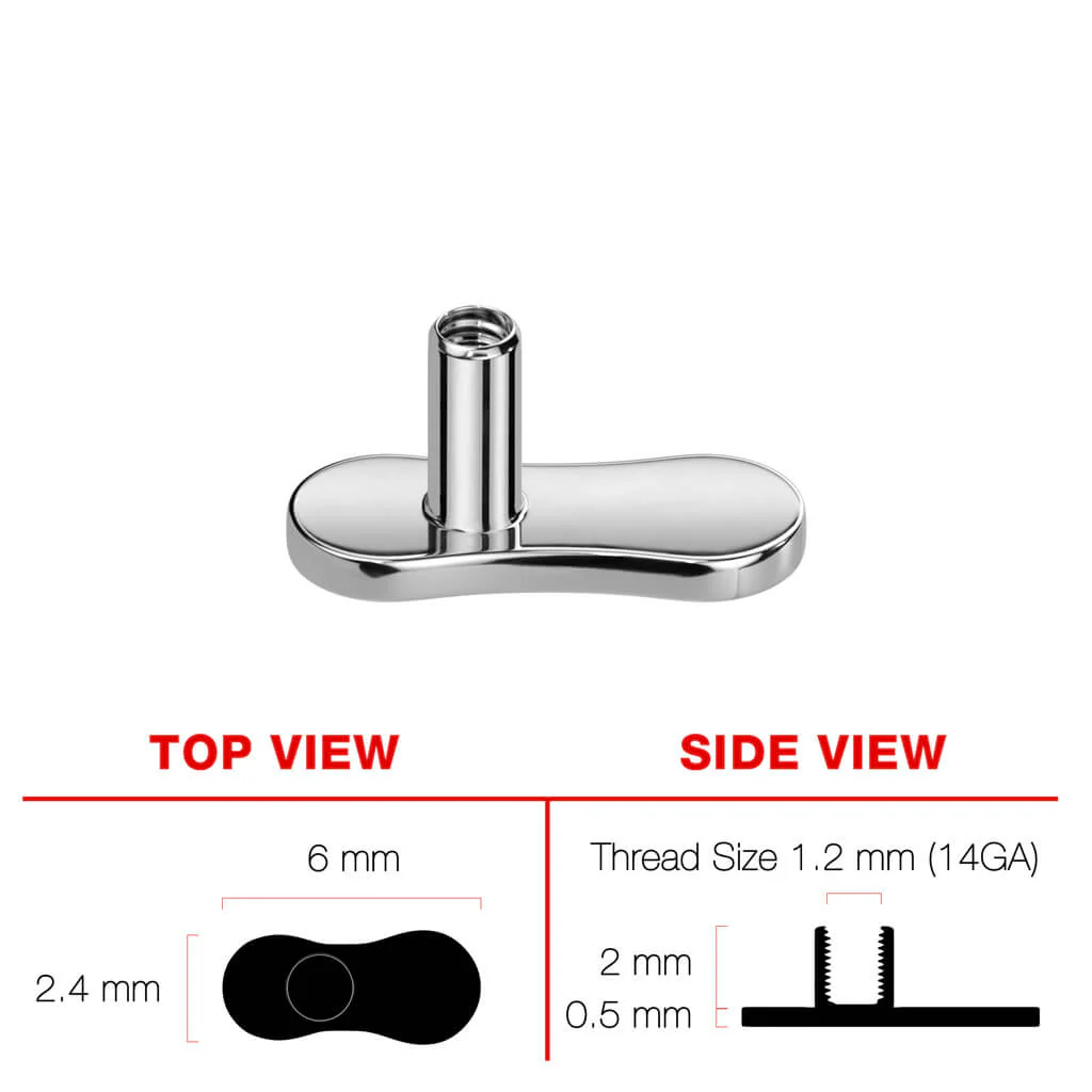 Titanium dermal anchor base Internally Threaded - Image 3