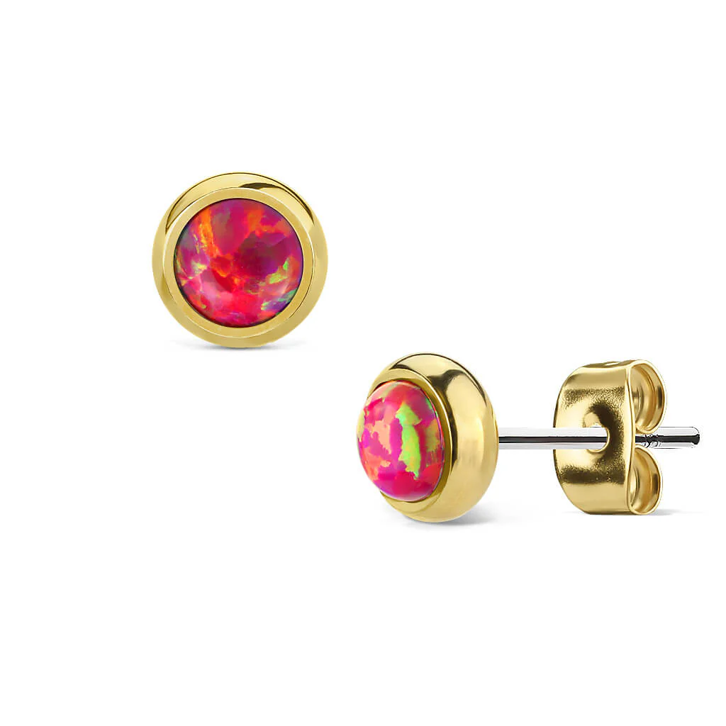 Ear Stud Opal Round - Image 5