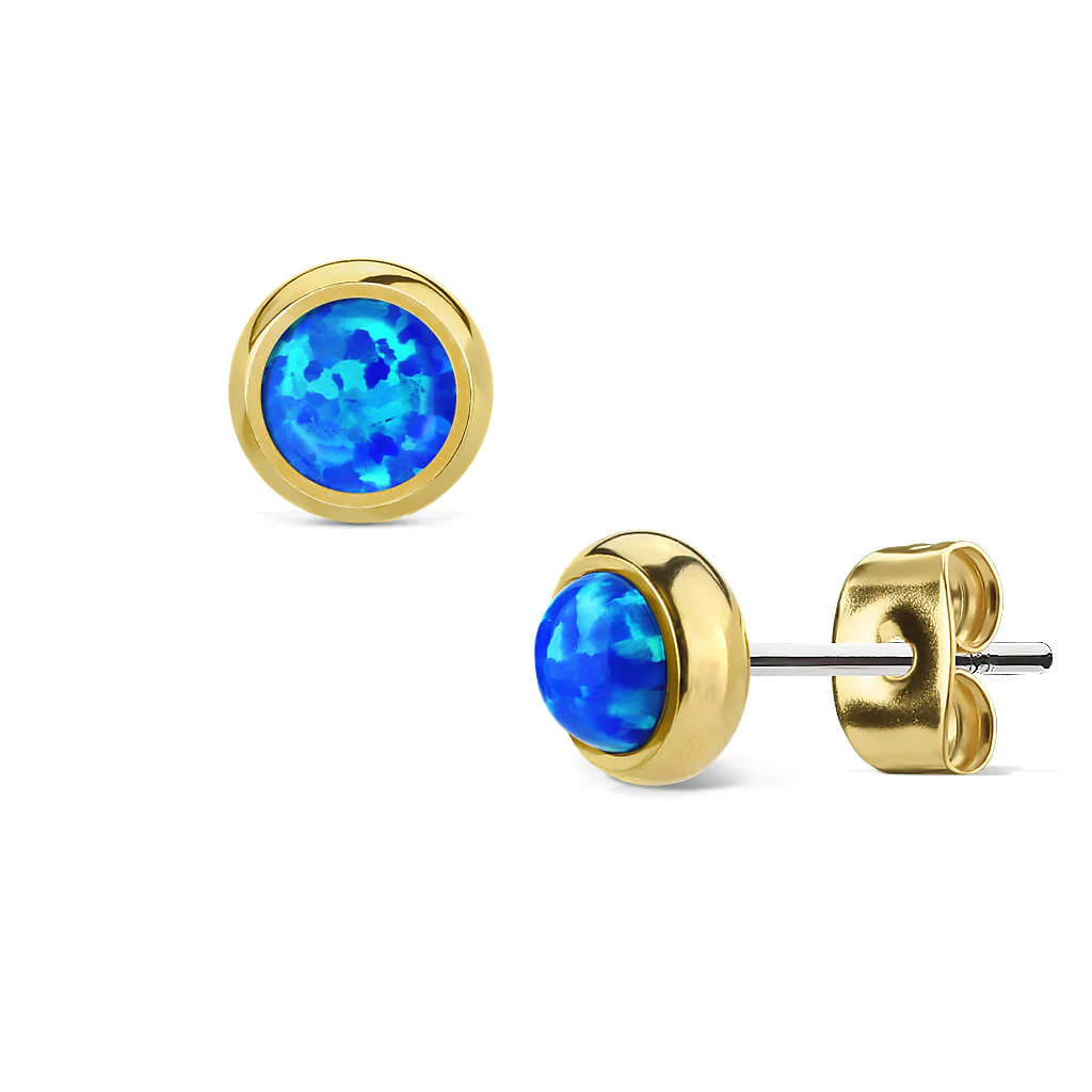 Ear Stud Opal Round - Image 6