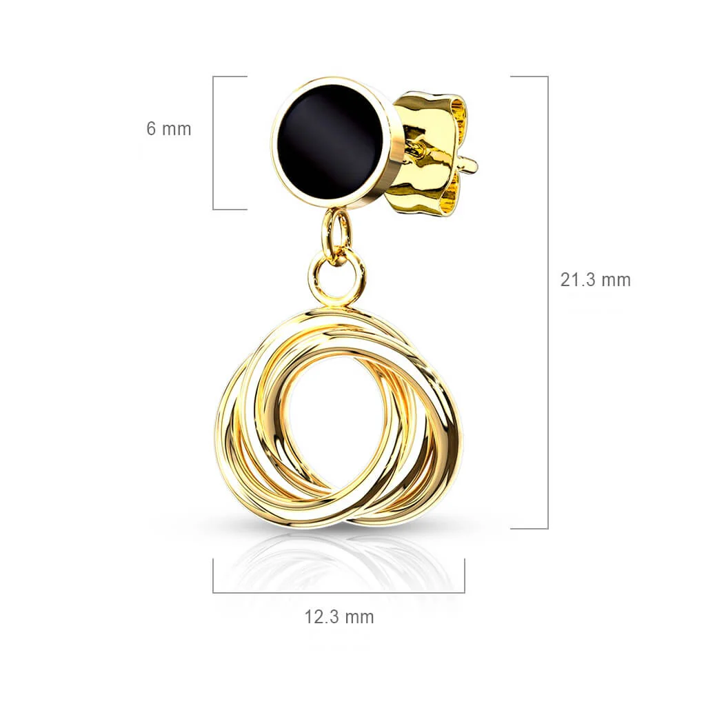 Ear Stud Round dangle - Image 3