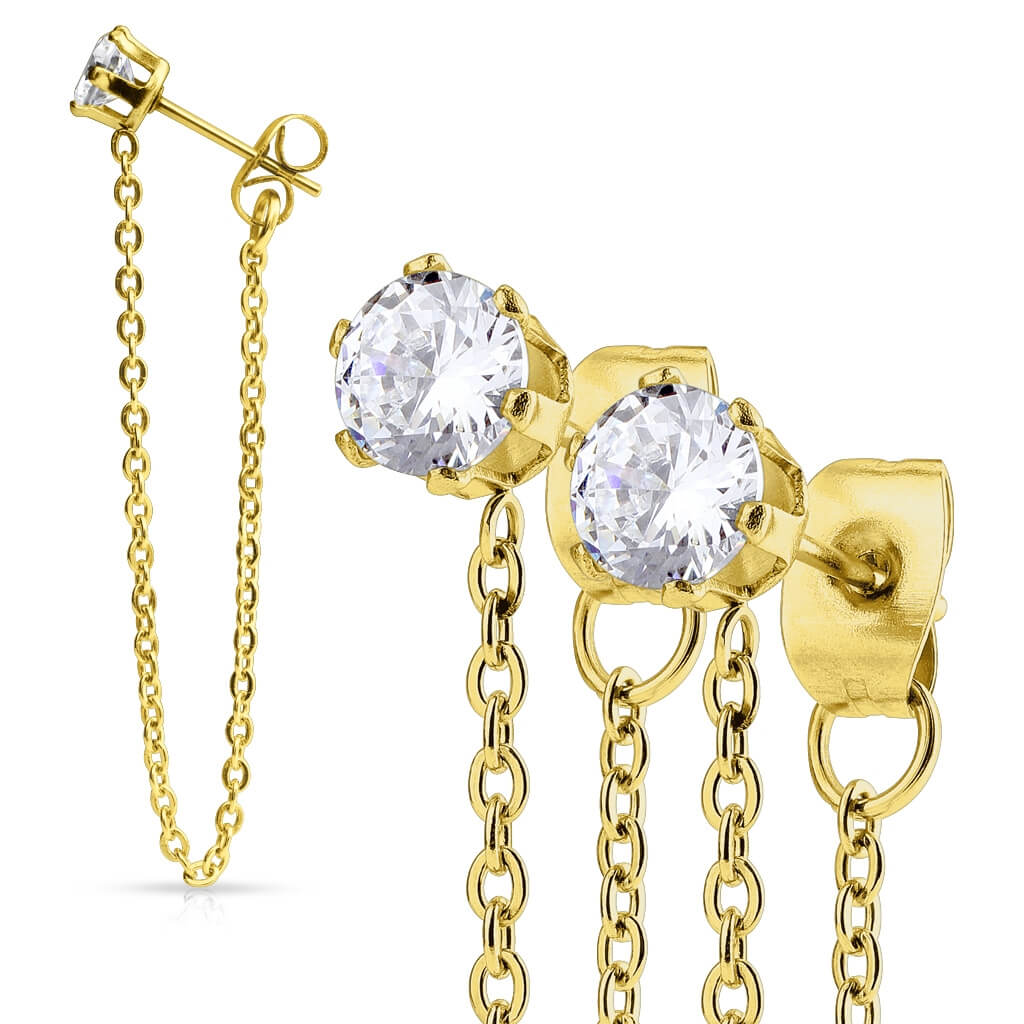 Zirconia Round Chain dangle - Image 2