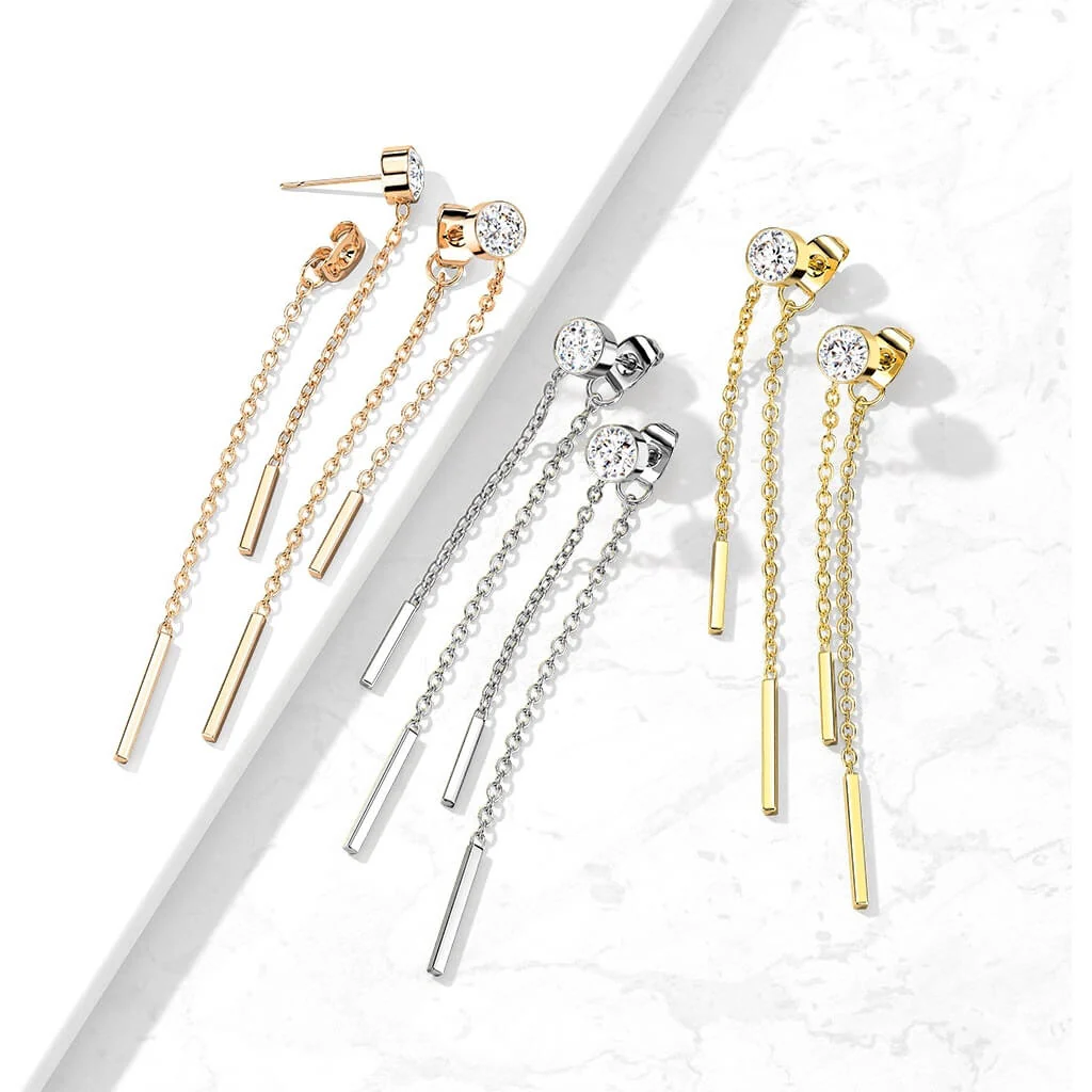 Zirconia Round Chain dangle - Image 2