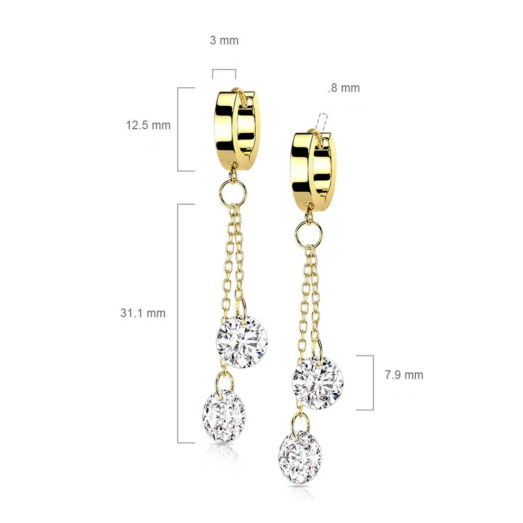 Round Zirconia dangle Clicker - Image 2