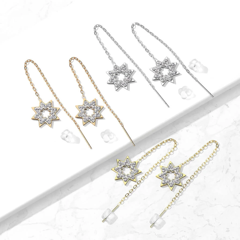 Snowflake Chain dangle Zirconia - Image 5