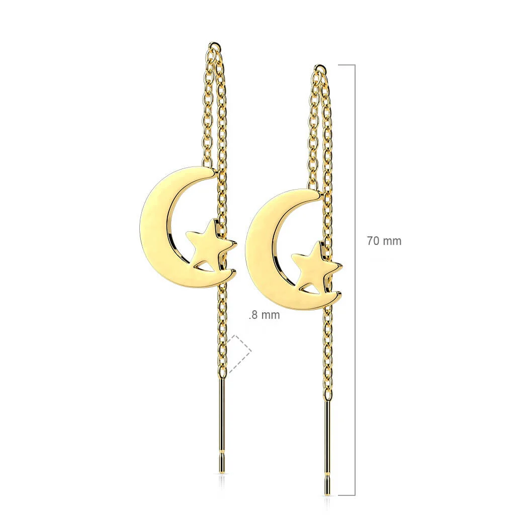 Star Moon Chain dangle - Image 2