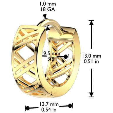 X wide earrings - Image 2