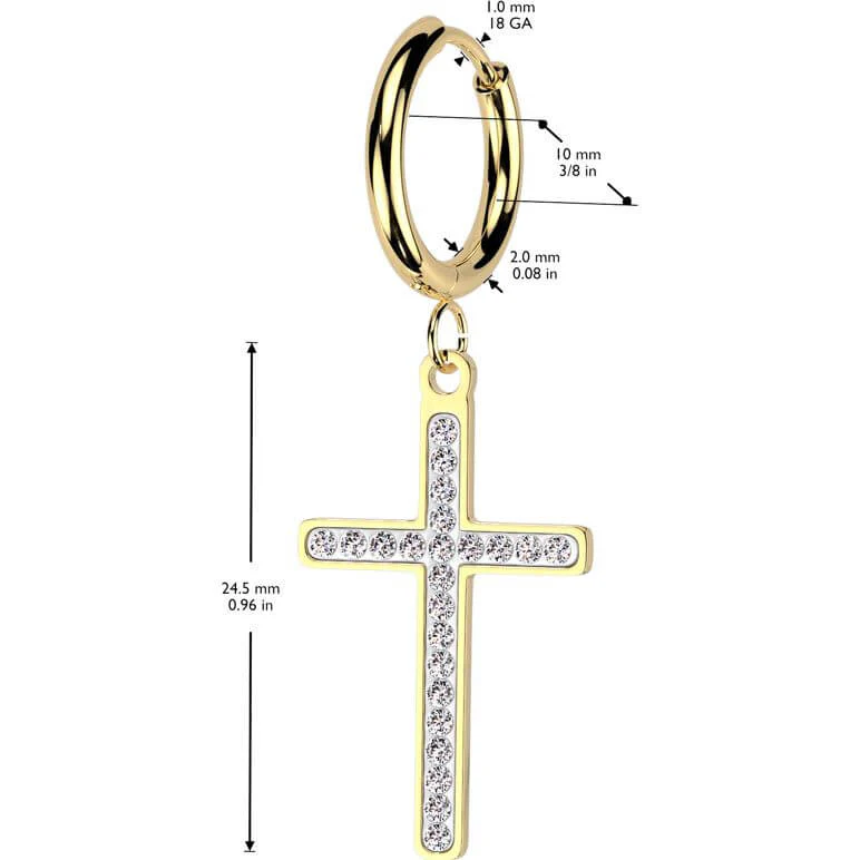 cross zirconia dangle - Image 2
