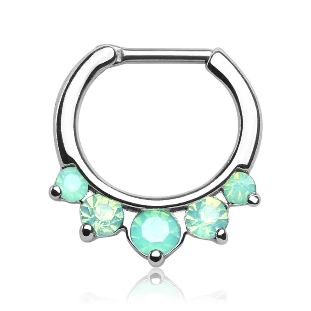 Septum Piercing Clicker 5 Zirconia Clicker - Image 3