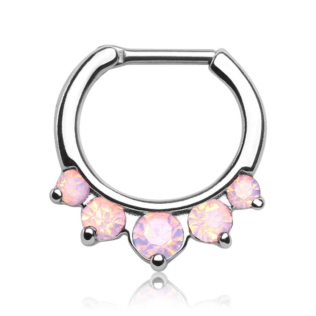 Septum Piercing Clicker 5 Zirconia Clicker - Image 4