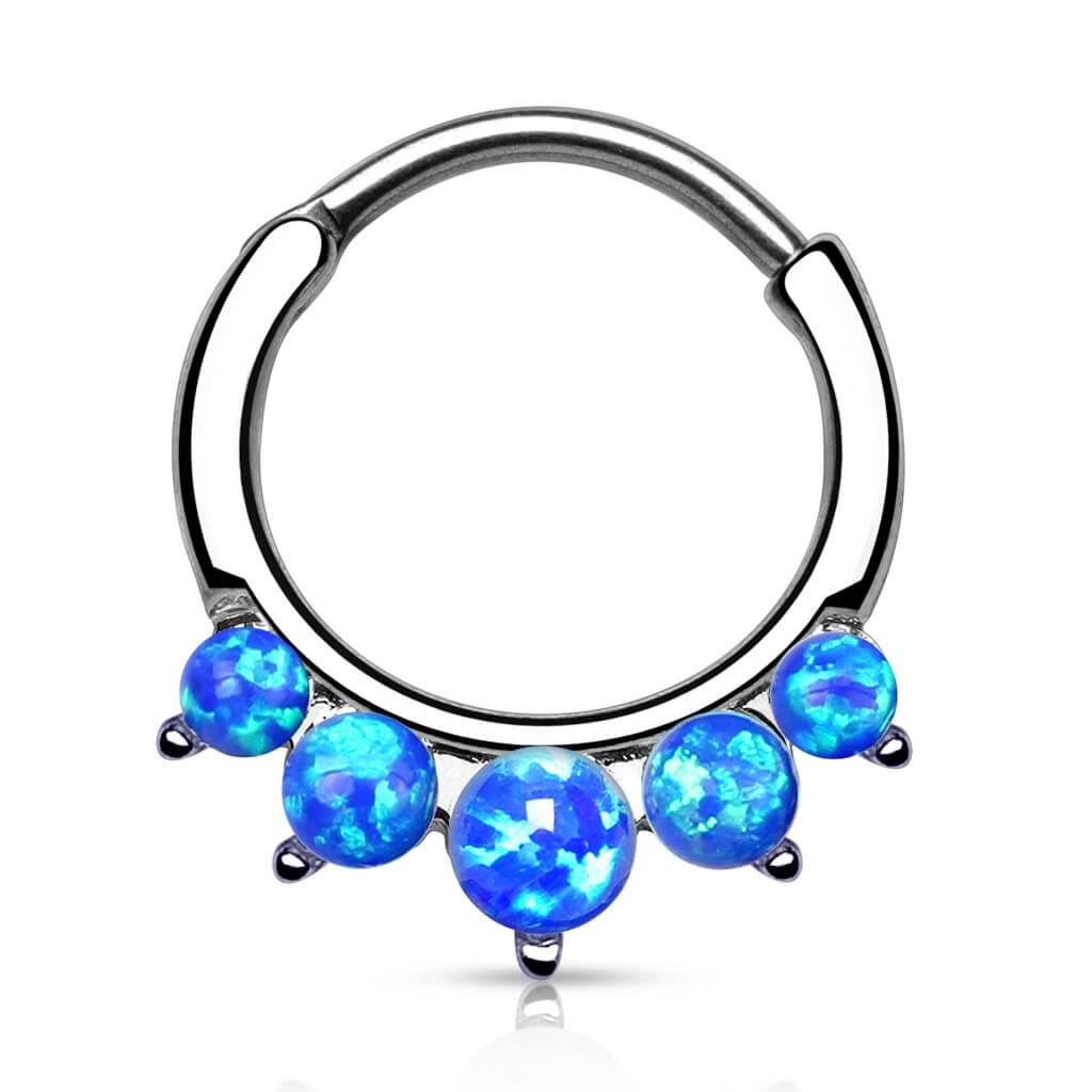 Septum Piercing Clicker 5 Opal Clicker - Image 2