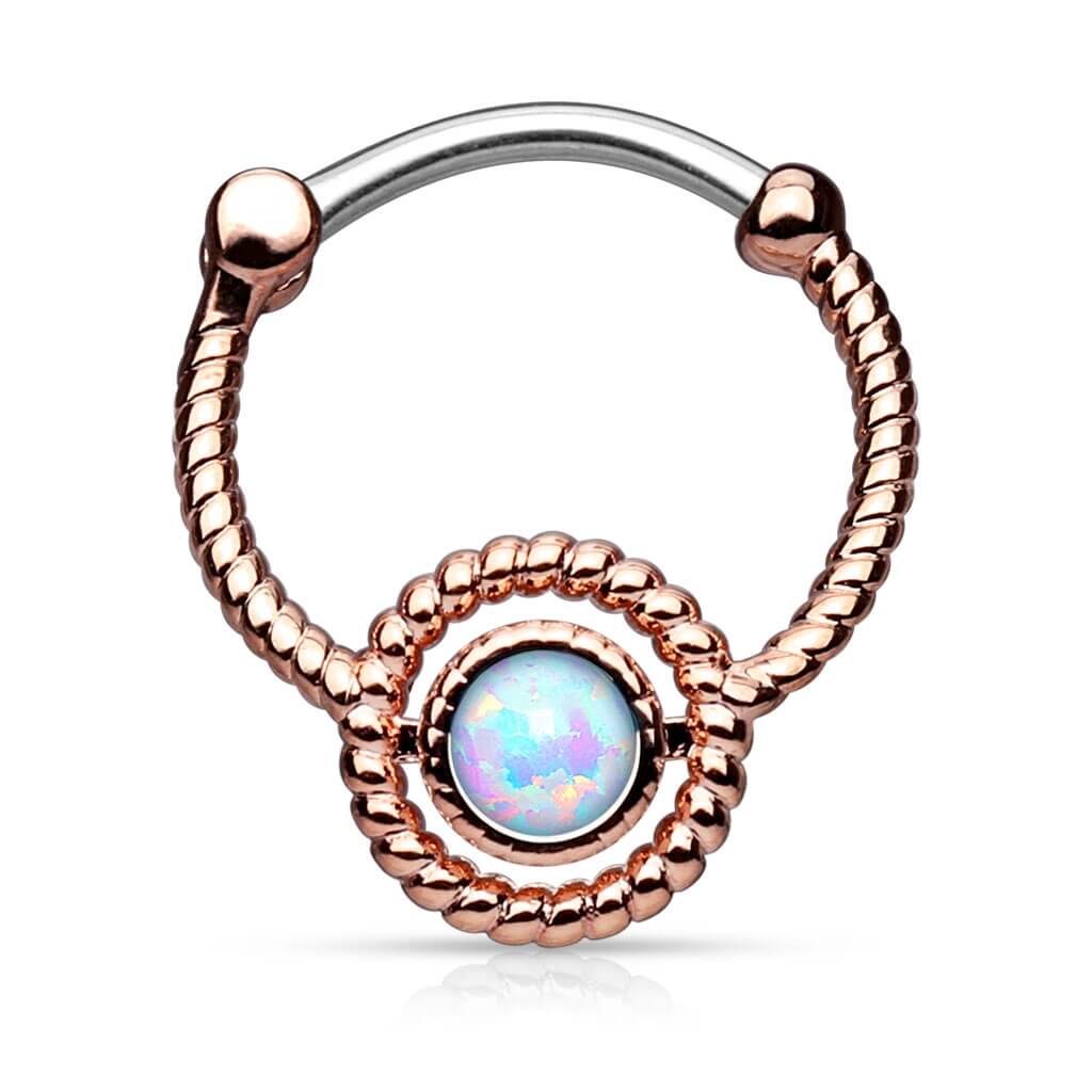 Septum Piercing Clicker Opal Clicker - Image 4