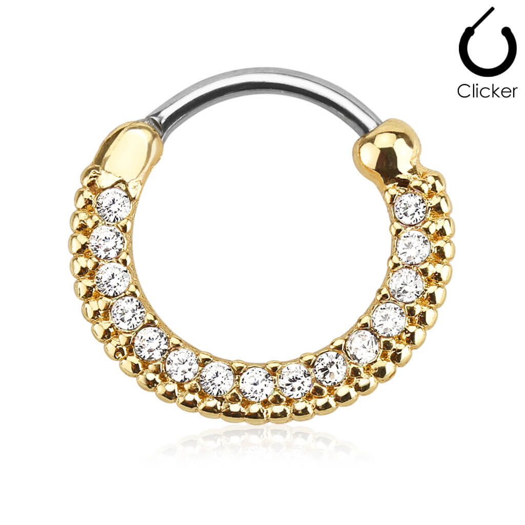 Septum Piercing Clicker Zirconia Clicker - Image 4