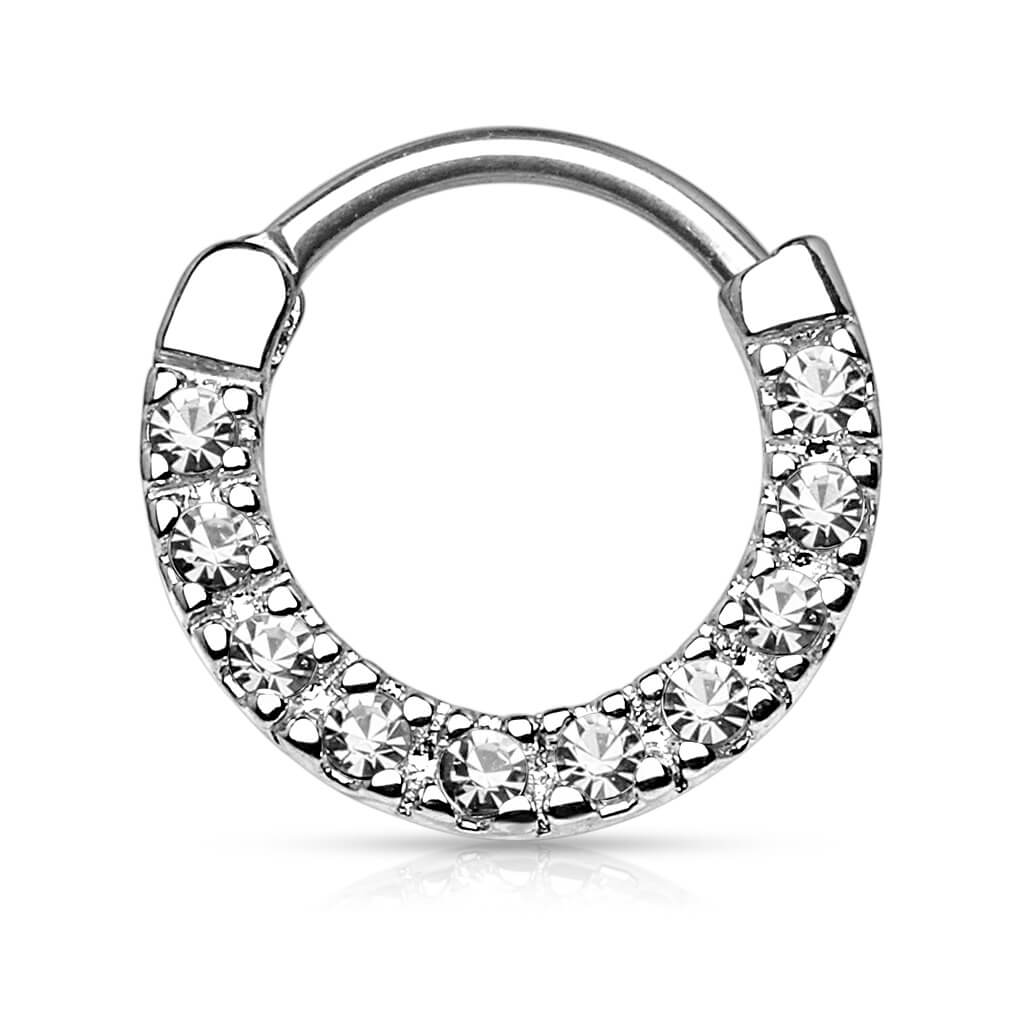 Septum Piercing Clicker Zirconia Clicker - Image 2