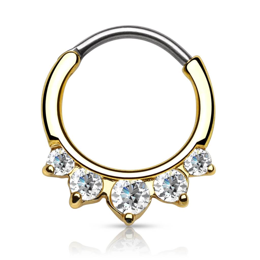 Septum Piercing Clicker 5 Zirconia Clicker - Image 3
