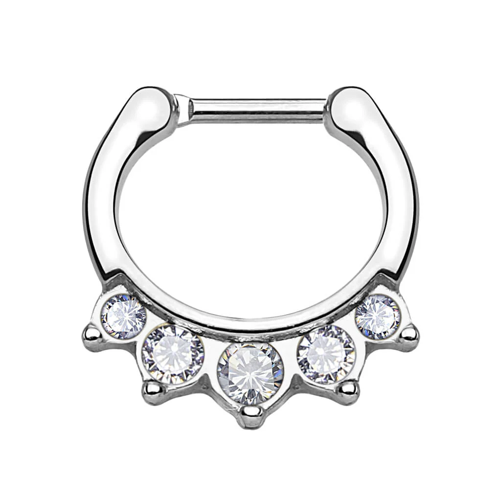 Septum Piercing Clicker Clicker 5 Zirconia - Image 3