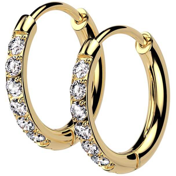 Hoop Earrings zirconia - Image 3