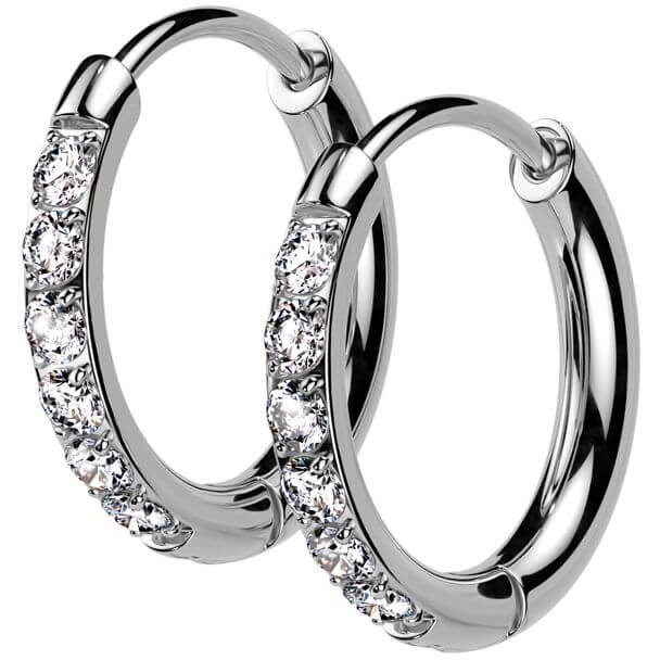 Hoop Earrings zirconia - Image 4